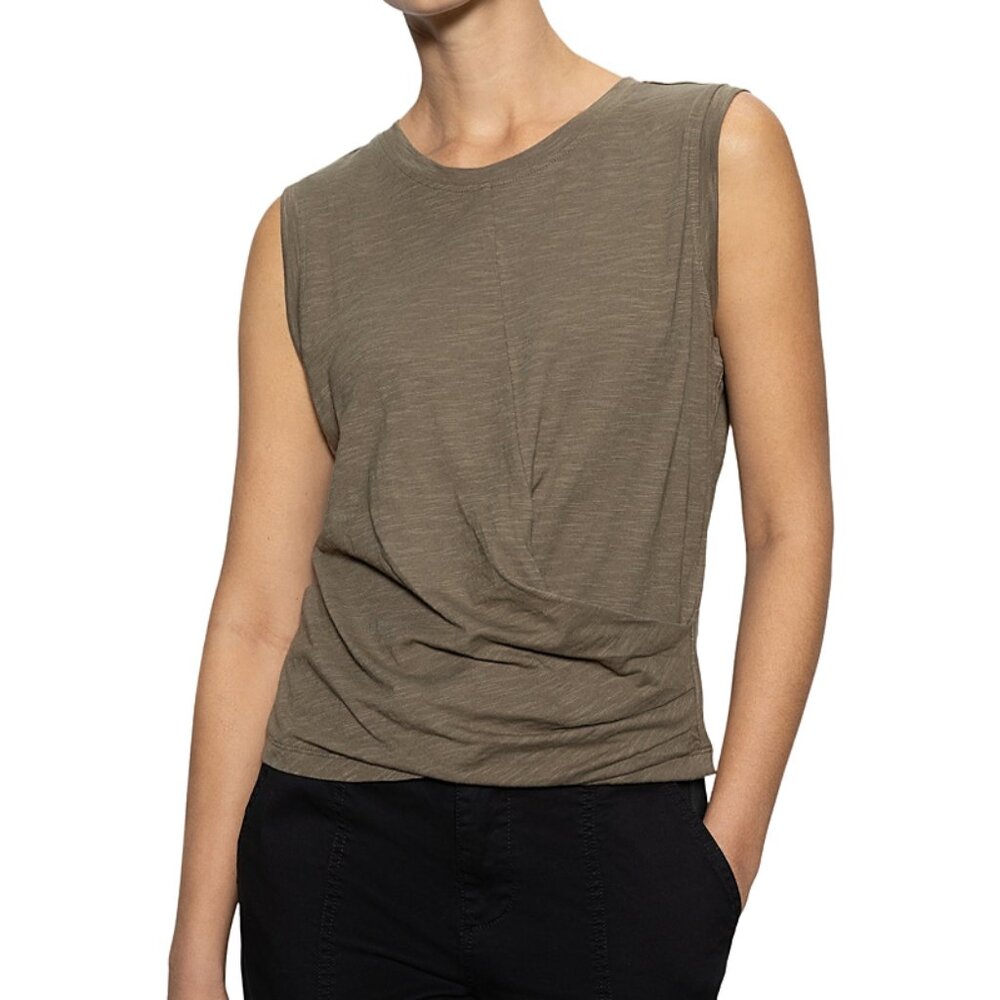 Sanctuary Women's Size S Draped Hem Sleeveless Green Tank Top NEW